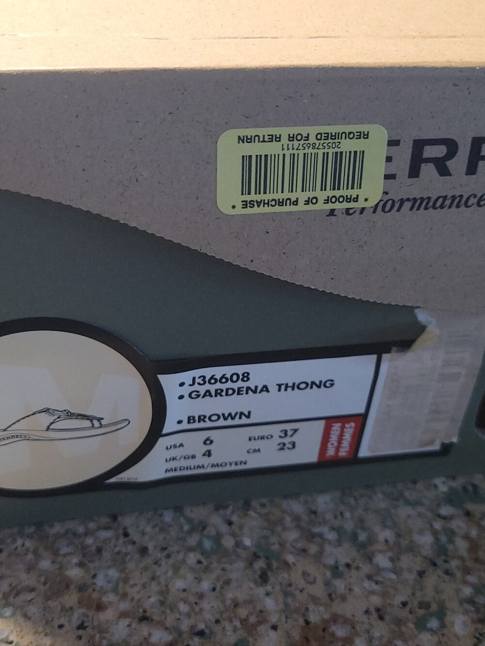 Merrell Gardenia Brown Thong Sandal New - Picture 6 of 9